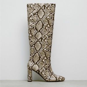 Snake print boots